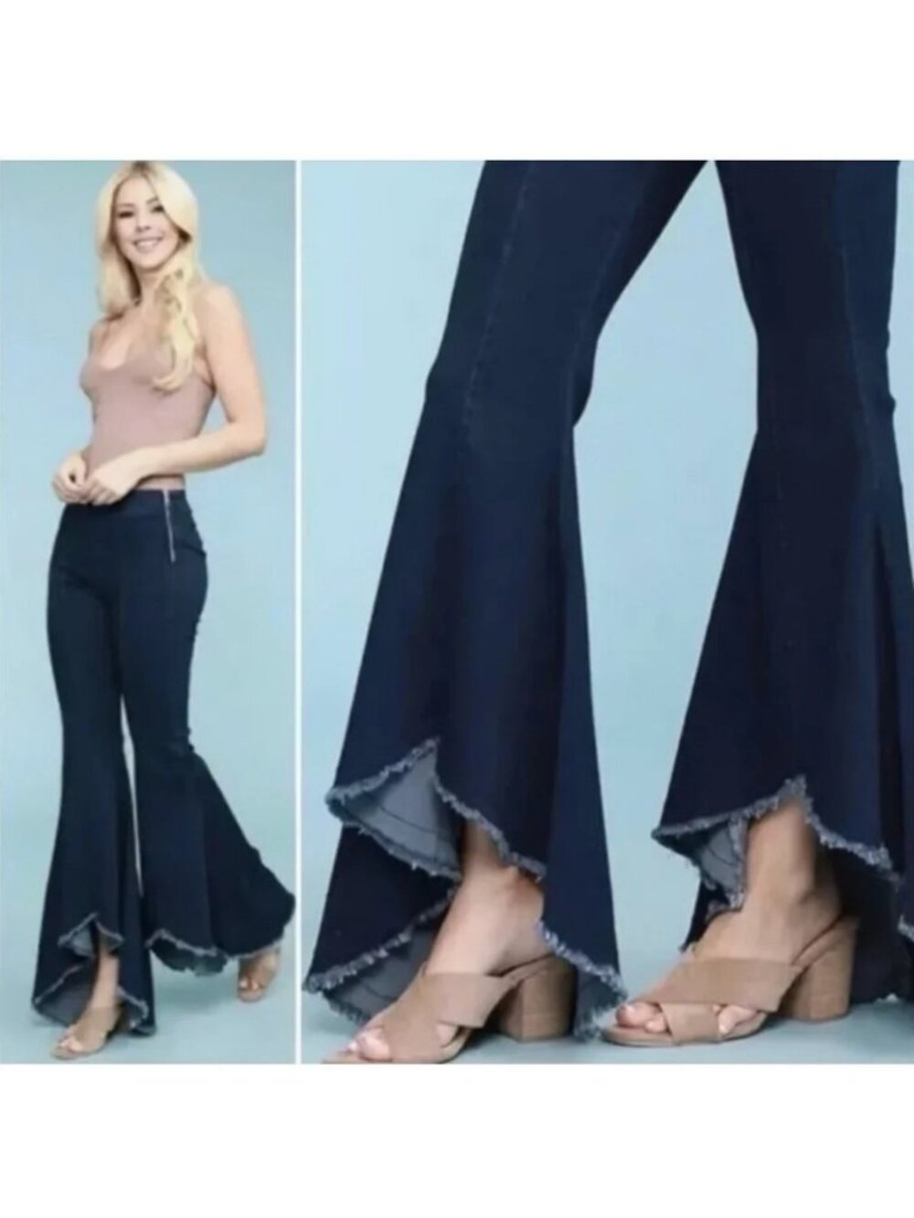 Judy Blue Super Flare Fit Bell Bottom Side Zip Jeans Size 3/26